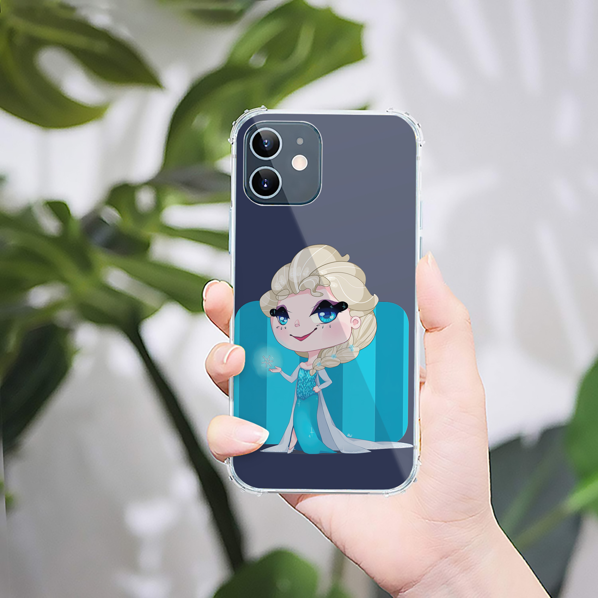 （画像用） アナと雪の女王 アンナ エルサ Frozen Anna Elsa 【iPhone 12シリーズ対応】透明スマホケース（クリアソフトケース）